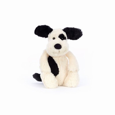 Jellycat Bashful Black & Cream Dog UK | 49657MXJH